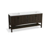 KOHLER K-99560-1WC Marabou 72" bathroom vanity cabinet with 4 doors and 2 drawers