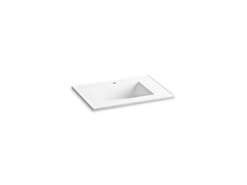 KOHLER K-2779-1 Ceramic/Impressions 31" Vitreous china vanity top with integrated rectangular sink