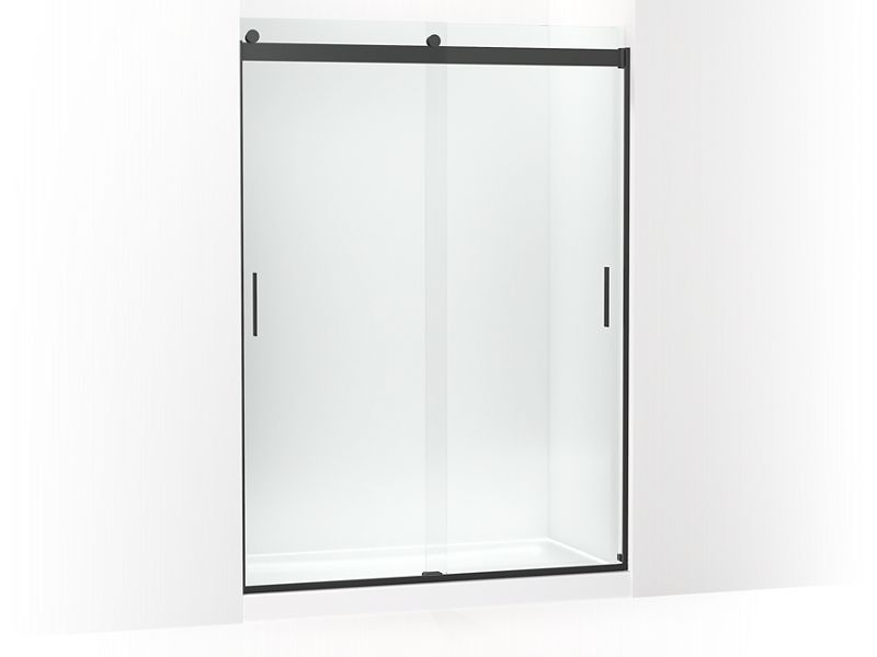 KOHLER K-706013-L Levity Sliding shower door, 82" H x 56-5/8 - 59-5/8" W, with 3/8" thick Crystal Clear glass