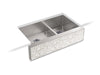 KOHLER 22570-NA Tailor 35-1/2" X 21" Undermount Double-Bowl Large/Medium Farmhouse Kitchen Sink