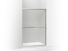 KOHLER 709063-D3-MX Gradient Sliding Shower Door, 70-1/16" H X 47-5/8" W, With 1/4" Thick Frosted Glass in Matte Nickel