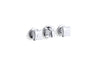 KOHLER 8040-2A-CP Triton Shelf-Back Commercial Bathroom Sink Faucet With Pop-Up Drain And Standard Handles in Polished Chrome