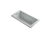 KOHLER K-1167-GVBCW-95 Underscore Rectangle 60" x 30" drop-in VibrAcoustic + BubbleMassage Air Bath with Bask(TM) heated surface and chromatherapy