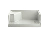 KOHLER K-9496 Memoirs 60" x 36" single threshold right-hand drain shower base with integral seat at left