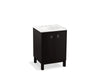 KOHLER K-99500-LG-1WU Jacquard 24" bathroom vanity cabinet with furniture legs and 2 doors