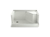 KOHLER K-9486 Memoirs 48" x 36" single threshold left-hand drain shower base with integral seat at right