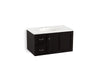KOHLER K-99520-L-1WU Damask 36" wall-hung bathroom vanity cabinet with 1 door and 2 drawers on left