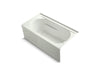 KOHLER K-1357-GRA-NY Devonshire 60" x 32" alcove BubbleMassage(TM) Air Bath with integral apron, integral flange, right-hand drain and heater