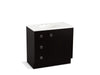 KOHLER K-99507-TKL-1WU Jacquard 36" bathroom vanity cabinet with toe kick, 1 door and 3 drawers on left