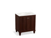 KOHLER K-99515-LG-1WG Damask 30" bathroom vanity cabinet with furniture legs and 2 doors
