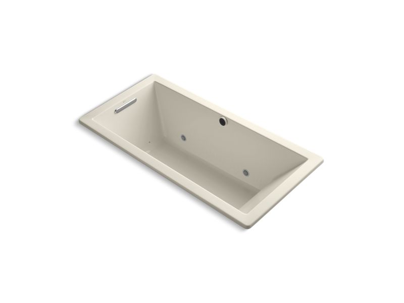 KOHLER K-1822-GCW-47 Underscore Rectangle 66" x 32" drop-in BubbleMassage(TM) Air Bath with reversible drain and Bask(TM) heated surface