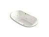 KOHLER K-5718-H2-NY Underscore Oval 72" x 42" drop-in whirlpool with heater without jet trim