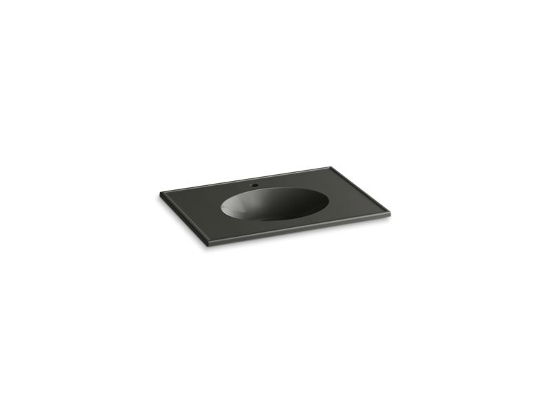 KOHLER K-2796-1 Ceramic/Impressions 31" oval vanity-top bathroom sink with single faucet hole