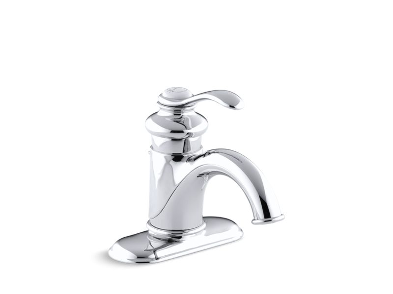 KOHLER 12181-CP Fairfax Centerset Bathroom Sink Faucet With Single Lever Handle in Polished Chrome