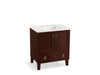 KOHLER K-99529-LG-1WG Poplin 30" bathroom vanity cabinet with legs, 2 doors and 1 drawer