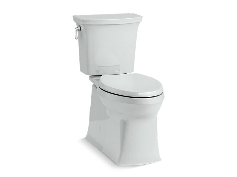 KOHLER 5709-95 Corbelle Comfort Height Continuousclean Two-Piece Elongated 1.28 Gpf Chair Height Toilet With Continuousclean Technology in Ice Grey