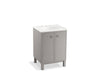 KOHLER K-99500-LG-1WT Jacquard 24" bathroom vanity cabinet with furniture legs and 2 doors