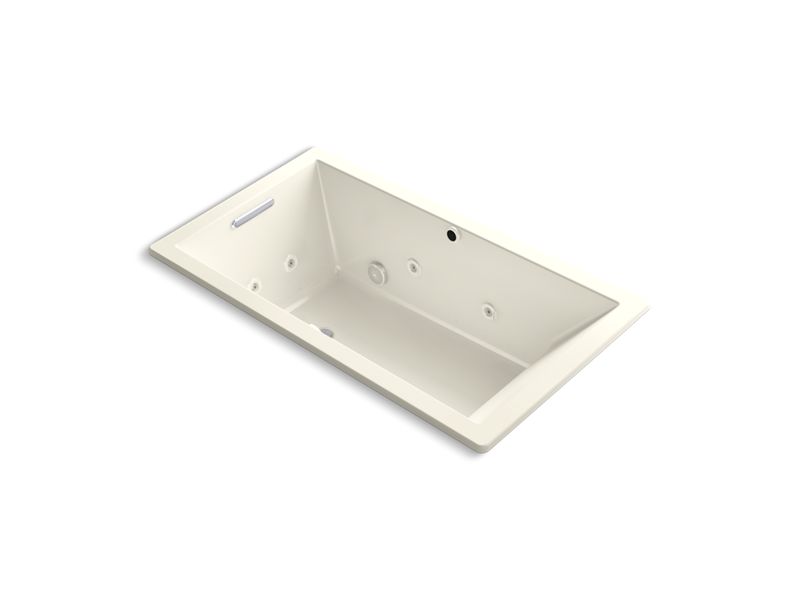 KOHLER K-1173-XH2G-96 Underscore Rectangle 66" x 36" drop-in whirlpool + BubbleMassage(TM) Air Bath