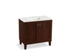 KOHLER K-99531-LG-1WG Poplin 36" bathroom vanity cabinet with legs and 2 doors