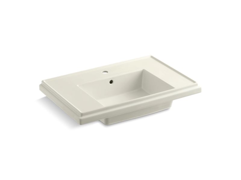 KOHLER K-2758-1-96 Tresham 30" pedestal bathroom sink basin with single faucet hole
