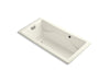 KOHLER K-865-GBN-96 Tea-for-Two 72" x 36" drop-in BubbleMassage air bath with Vibrant Brushed Nickel airjet finish