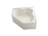 KOHLER K-1160-HL-96 Tercet 60" x 60" whirlpool with integral flange, heater and center drain