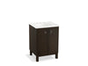 KOHLER K-99500-LG-1WC Jacquard 24" bathroom vanity cabinet with furniture legs and 2 doors