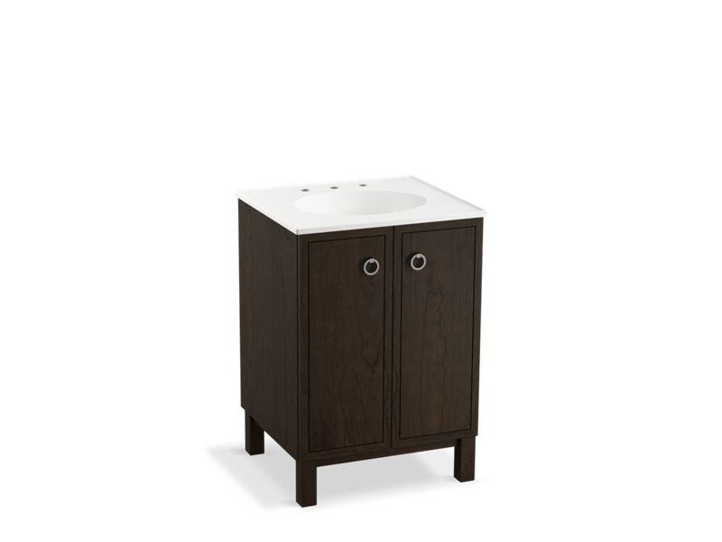 KOHLER K-99500-LG-1WC Jacquard 24" bathroom vanity cabinet with furniture legs and 2 doors