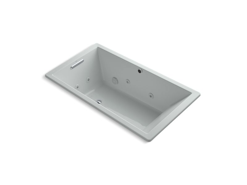 KOHLER K-1173-H2-95 Underscore Rectangle 66" x 36" drop-in whirlpool with heater without jet trim