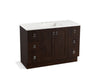 KOHLER K-99535-TK-1WB Poplin 48" bathroom vanity cabinet with toe kick, 2 doors and 6 drawers