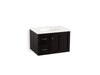 KOHLER K-99517-L-1WU Damask 30" wall-hung bathroom vanity cabinet with 1 door and 2 drawers on left