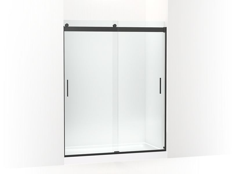 KOHLER K-706164-L Levity Sliding shower door, 74" H x 56-5/8 - 59-5/8" W, with 5/16" thick Crystal Clear glass