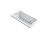 KOHLER K-1167-GVBCW-0 Underscore Rectangle 60" x 30" drop-in VibrAcoustic + BubbleMassage Air Bath with Bask(TM) heated surface and chromatherapy