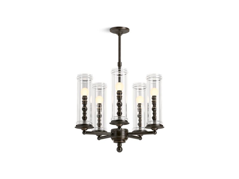 KOHLER 23347-CH05-BZL Damask Five-Light Chandelier in Oil Rubbed Bronze
