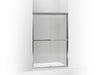 KOHLER 709063-L-SHP Gradient Sliding Shower Door, 70-1/16" H X 47-5/8" W, With 1/4" Thick Crystal Clear Glass in Bright Polished Silver