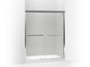 KOHLER 709064-D3-SHP Gradient Sliding Shower Door, 70-1/16" H X 59-5/8" W, With 1/4" Thick Frosted Glass in Bright Polished Silver