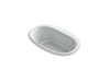 KOHLER K-5714-VBW Underscore 59-11/16" x 35-5/8" drop-in VibrAcoustic bath with Bask heated surface