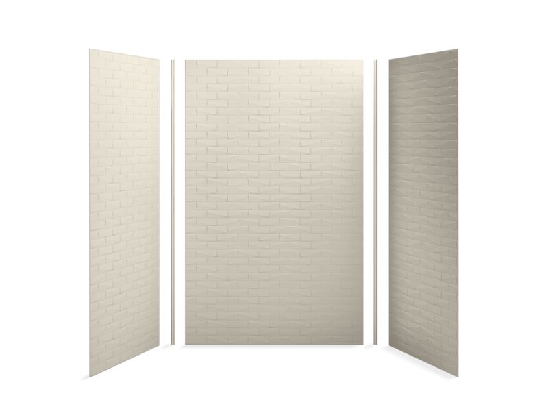 KOHLER 97616-T01-G9 Choreograph 60" X 36" X 96" Shower Wall Kit, Brick Texture in Sandbar
