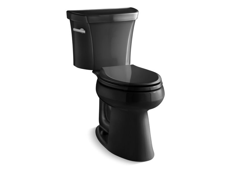 KOHLER 3889-7 Highline Comfort Height Two-Piece Elongated 1.28 Gpf Chair Height Toilet With 10" Rough-In in Black