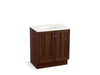 KOHLER K-99515-TK-1WE Damask 30" bathroom vanity cabinet with toe kick and 2 doors