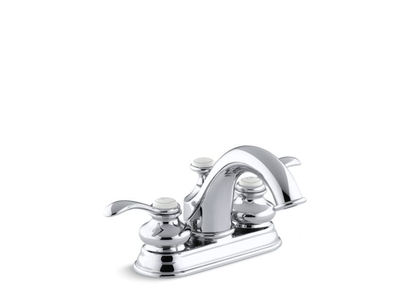 KOHLER 12266-4-CP Fairfax Centerset Bathroom Sink Faucet With Lever Handles in Polished Chrome