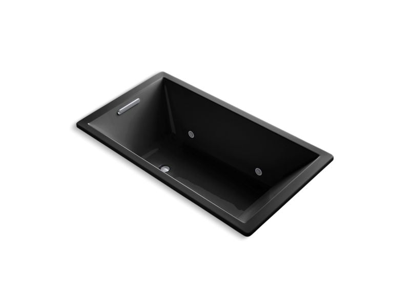 KOHLER K-1173-VBC-7 Underscore Rectangle 66" x 36" drop-in VibrAcoustic bath with end drain and chromatherapy