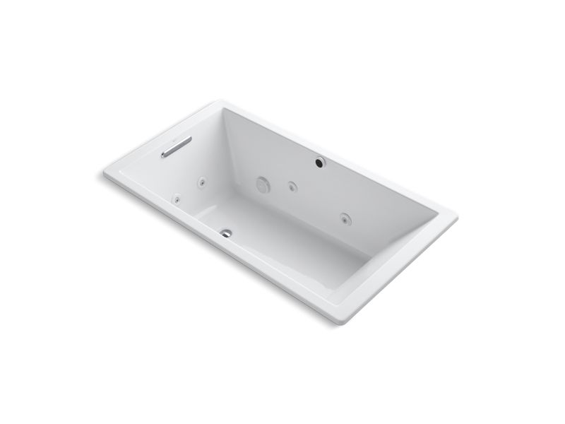 KOHLER K-1173-H2-0 Underscore Rectangle 66" x 36" drop-in whirlpool with heater without jet trim