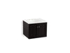 KOHLER K-99513-1WU Damask 24" wall-hung bathroom vanity cabinet with 2 doors