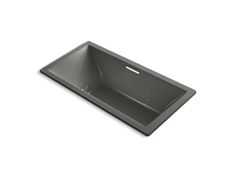 KOHLER K-1835-XH2G-58 Underscore Rectangle 72" x 36" drop-in whirlpool + BubbleMassage(TM) Air Bath with center drain