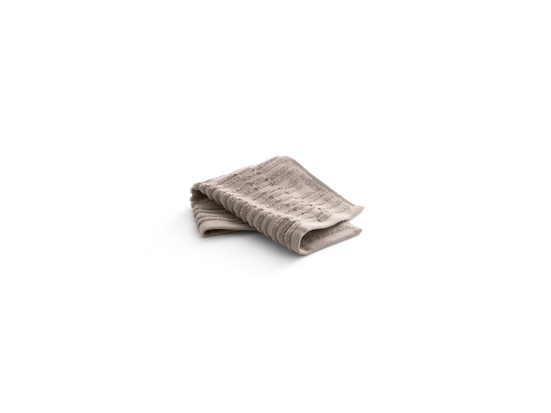 KOHLER 31509-TA-TRF Turkish Bath Linens Washcloth With Tatami Weave, 13" X 13" in Truffle