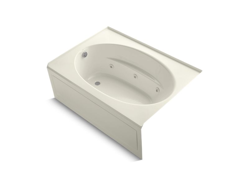 KOHLER K-1112-HL-96 Windward 60" x 42" alcove whirlpool with integral apron, left-hand drain and heater