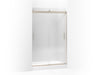 KOHLER K-706010-L Levity Sliding shower door, 74" H x 44-5/8 - 47-5/8" W, with 3/8" thick Crystal Clear glass and blade...