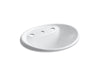KOHLER K-2839-8 Tides Drop-in bathroom sink with 8" widespread faucet holes