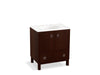 KOHLER K-99503-LG-1WG Jacquard 30" bathroom vanity cabinet with furniture legs, 2 doors and 1 drawer